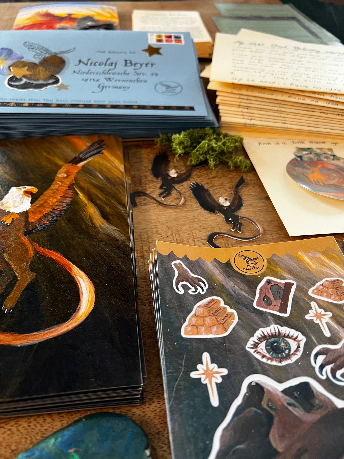 Past Edition: Griffin - Owl Delivery - your monthly magical art letter
