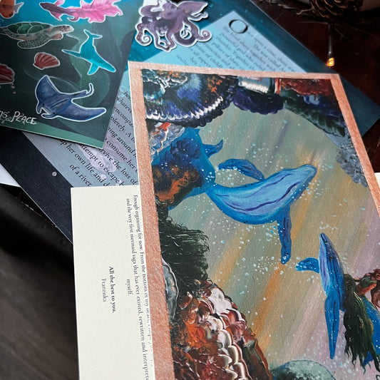 Past Edition: Mermaid - Owl Delivery - your monthly magical art letter - Artmeanspeace