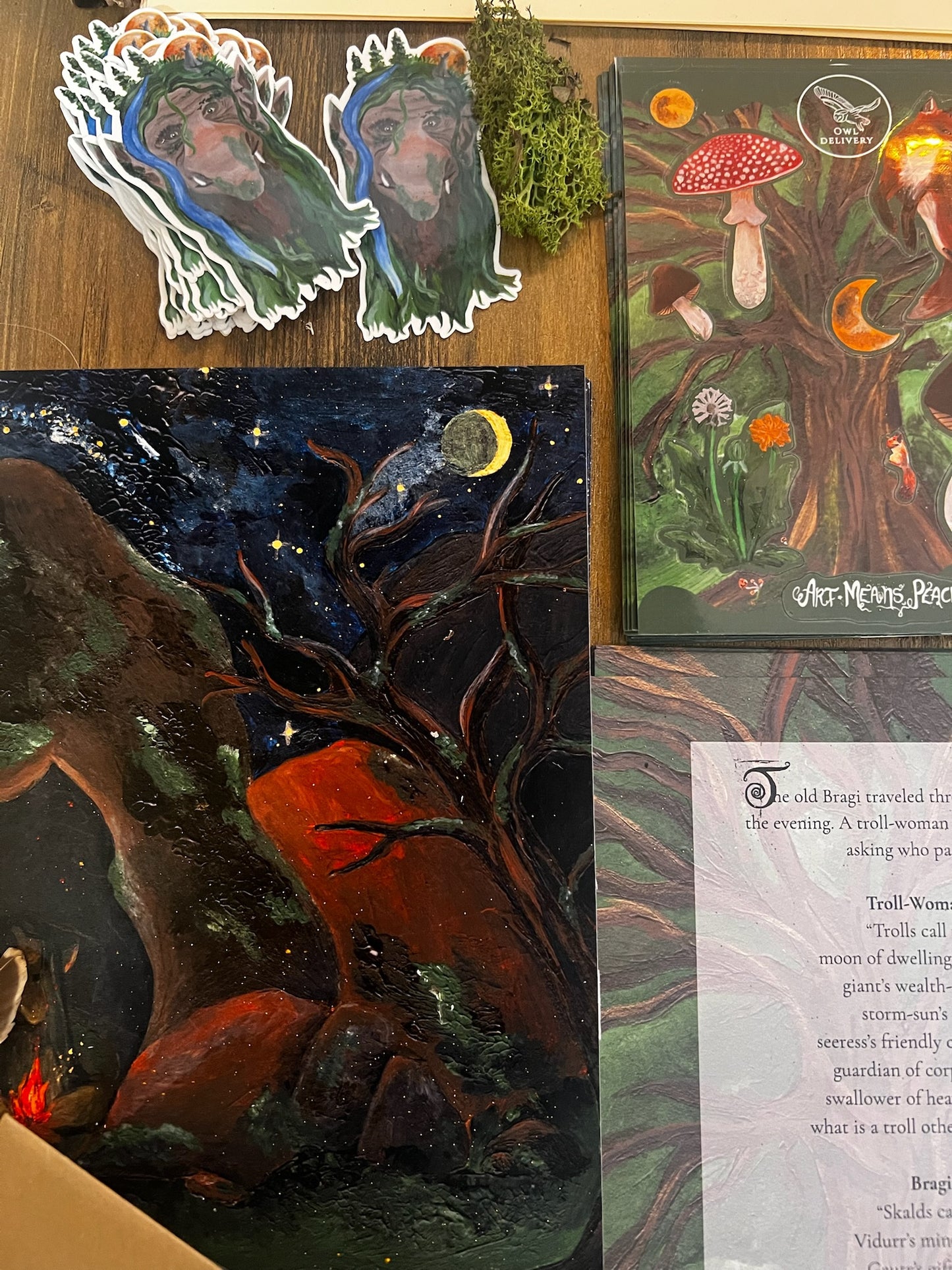 Past Edition: Troll - Owl Delivery - your monthly magical art letter