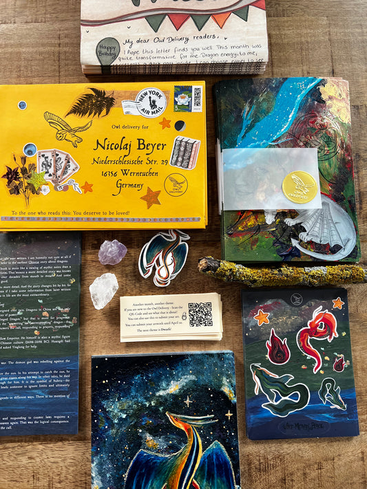 Past Edition: Dragon - Owl Delivery - your monthly magical art letter