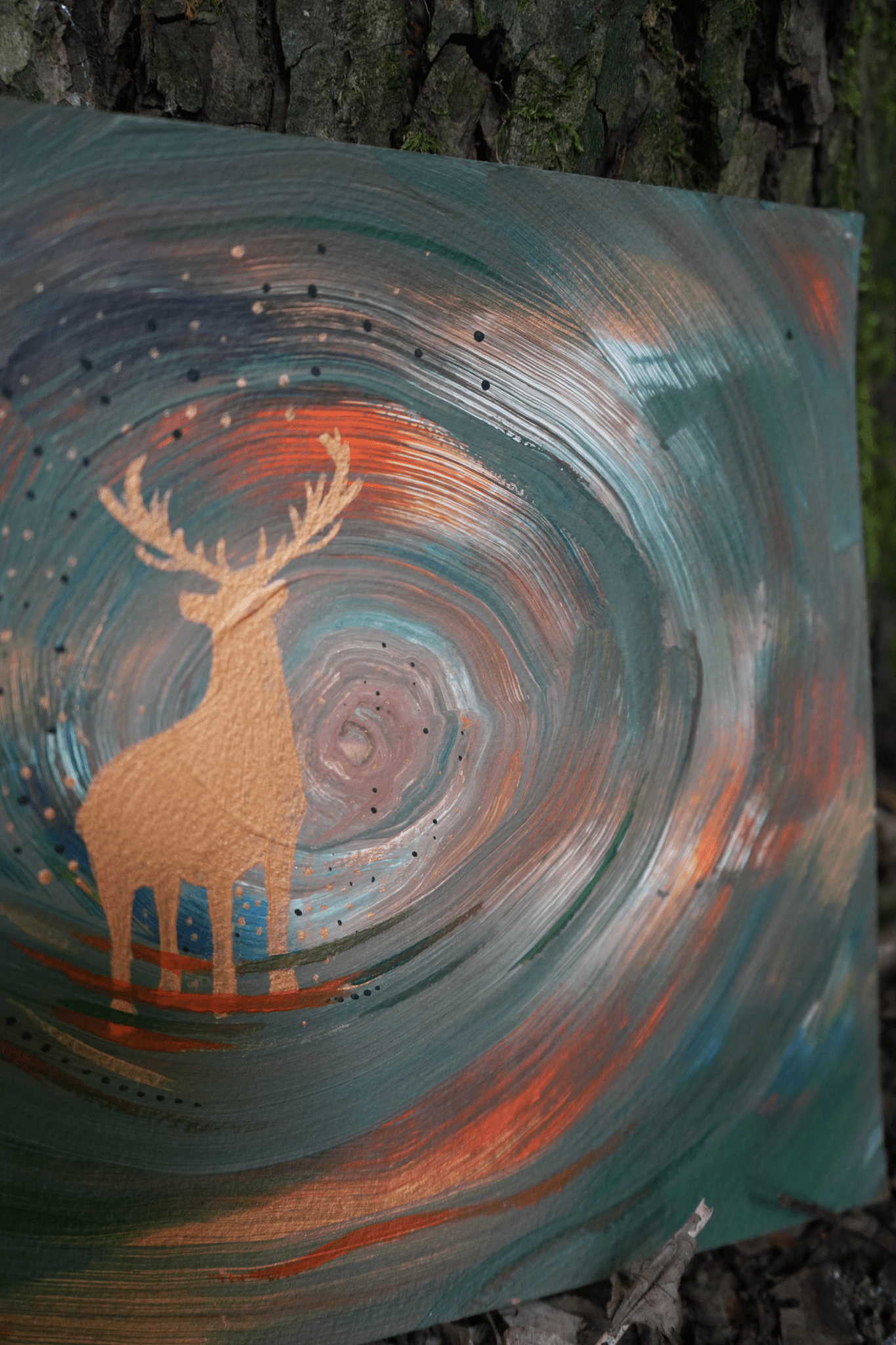 Clockwise Spiral- Original Painting - Artmeanspeace