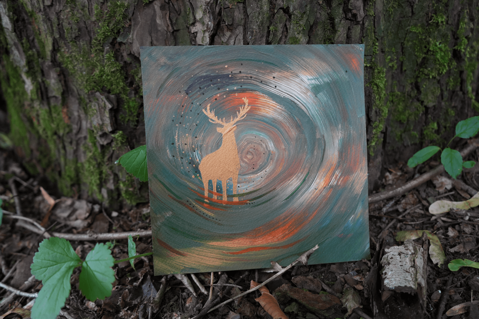 Clockwise Spiral- Original Painting - Artmeanspeace