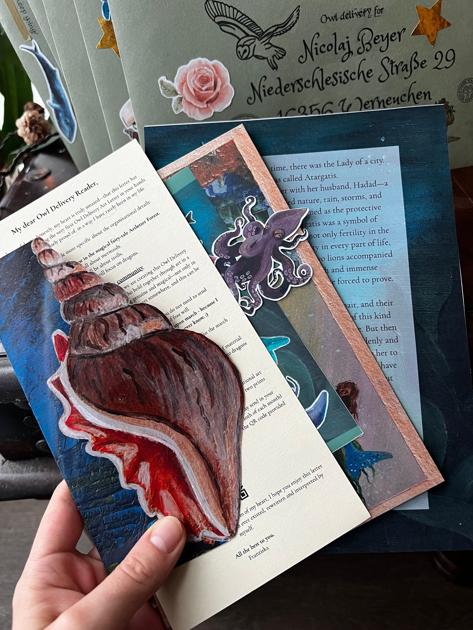 Past Edition: Mermaid - Owl Delivery - your monthly magical art letter - Artmeanspeace