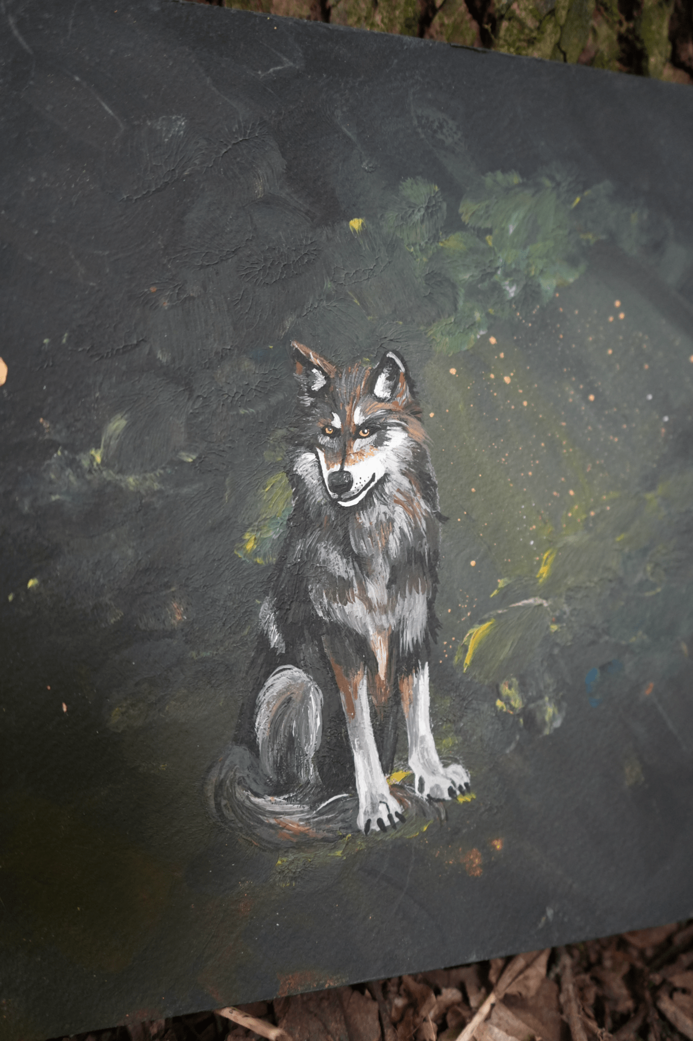 Wolf - Original Painting - Artmeanspeace
