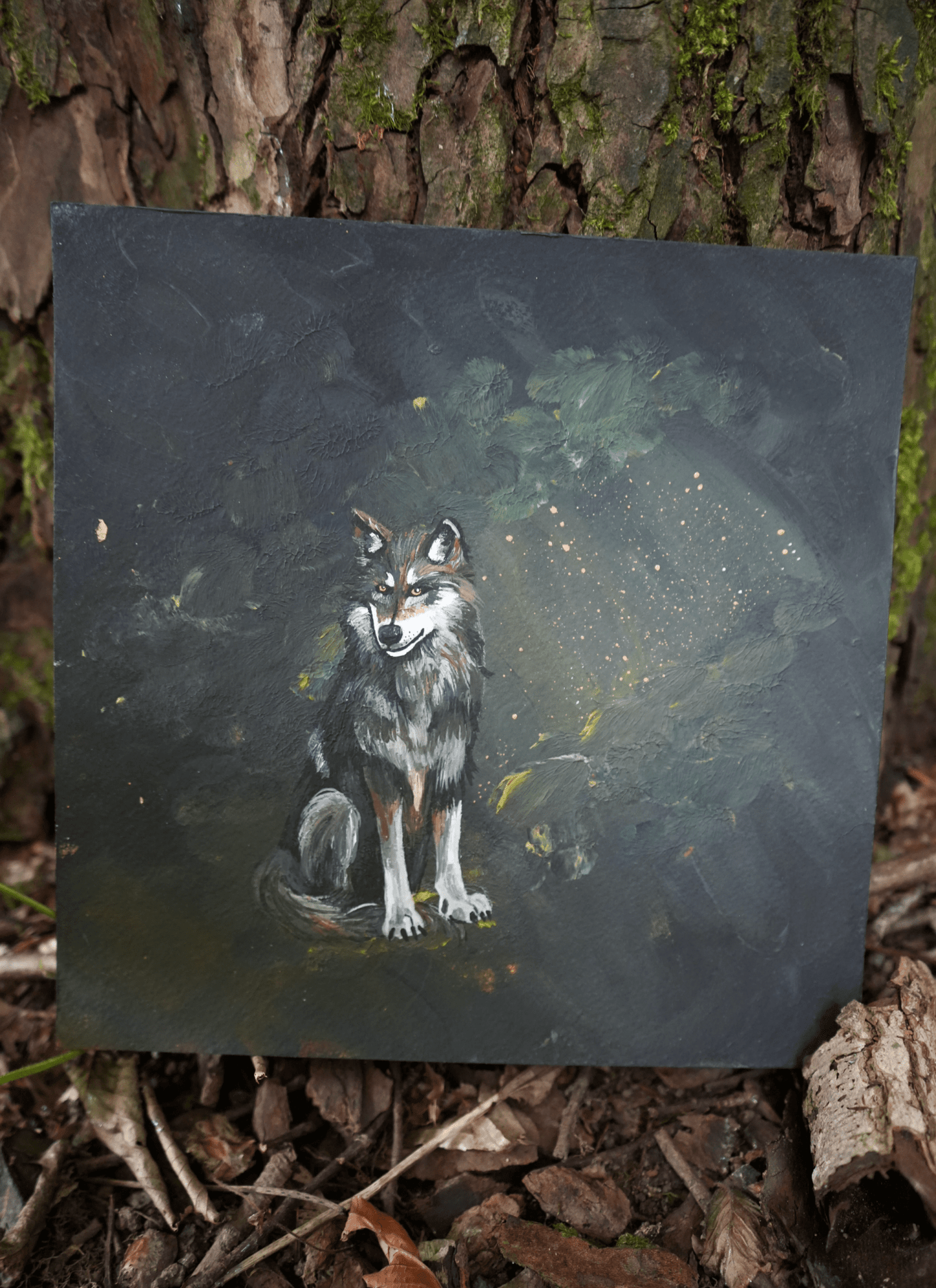Wolf - Original Painting - Artmeanspeace