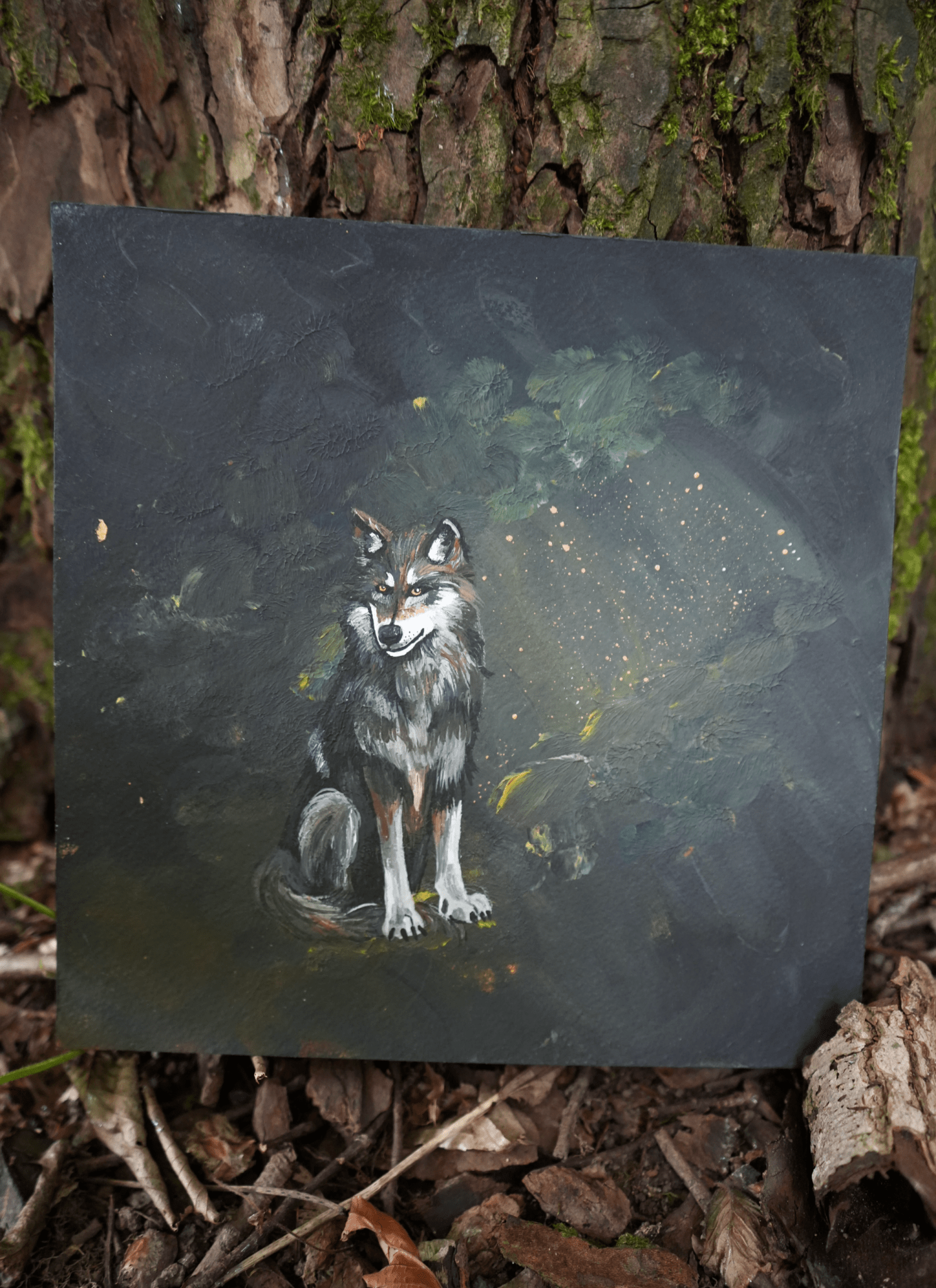 Wolf - Original Painting - Artmeanspeace