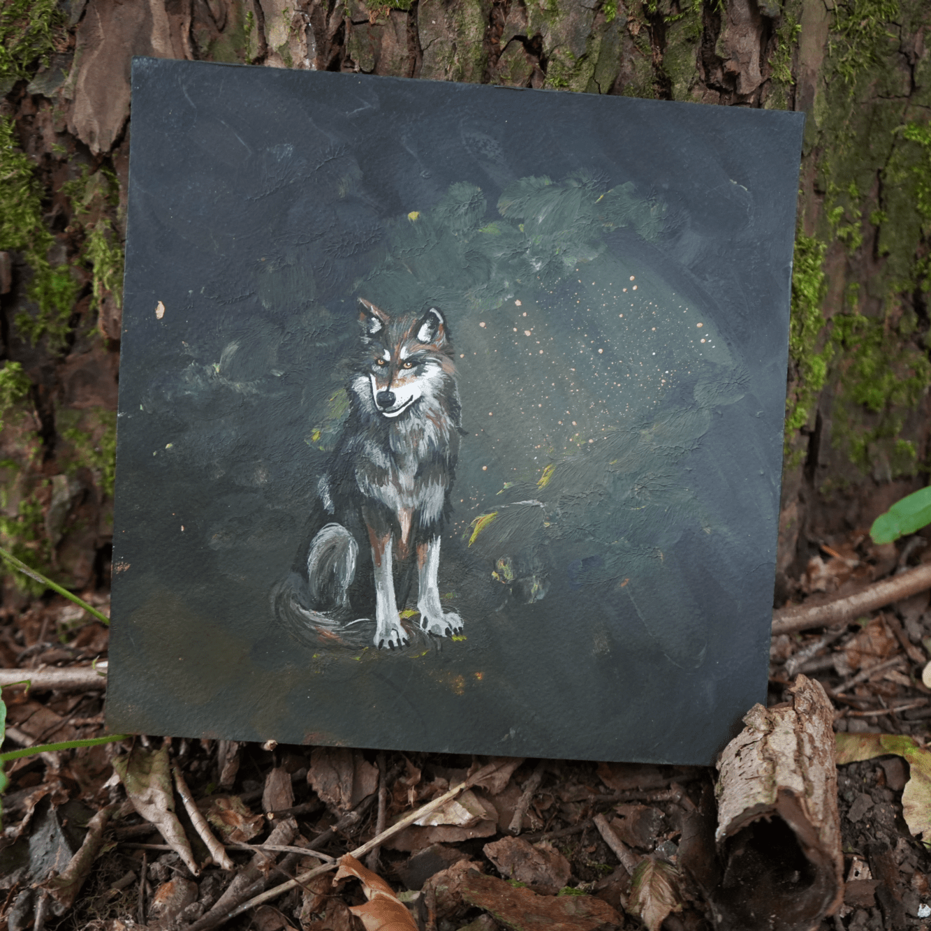 Wolf - Original Painting - Artmeanspeace